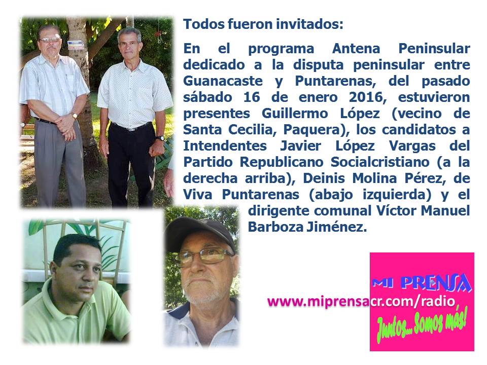 Candidatos programa Cantonato 16 01 2016 Mi Prensa