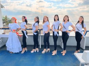 A bordo del San Lucas 2 ¡Qué bellas las chicas del Miss Intercontinental Puntarenas 2026!